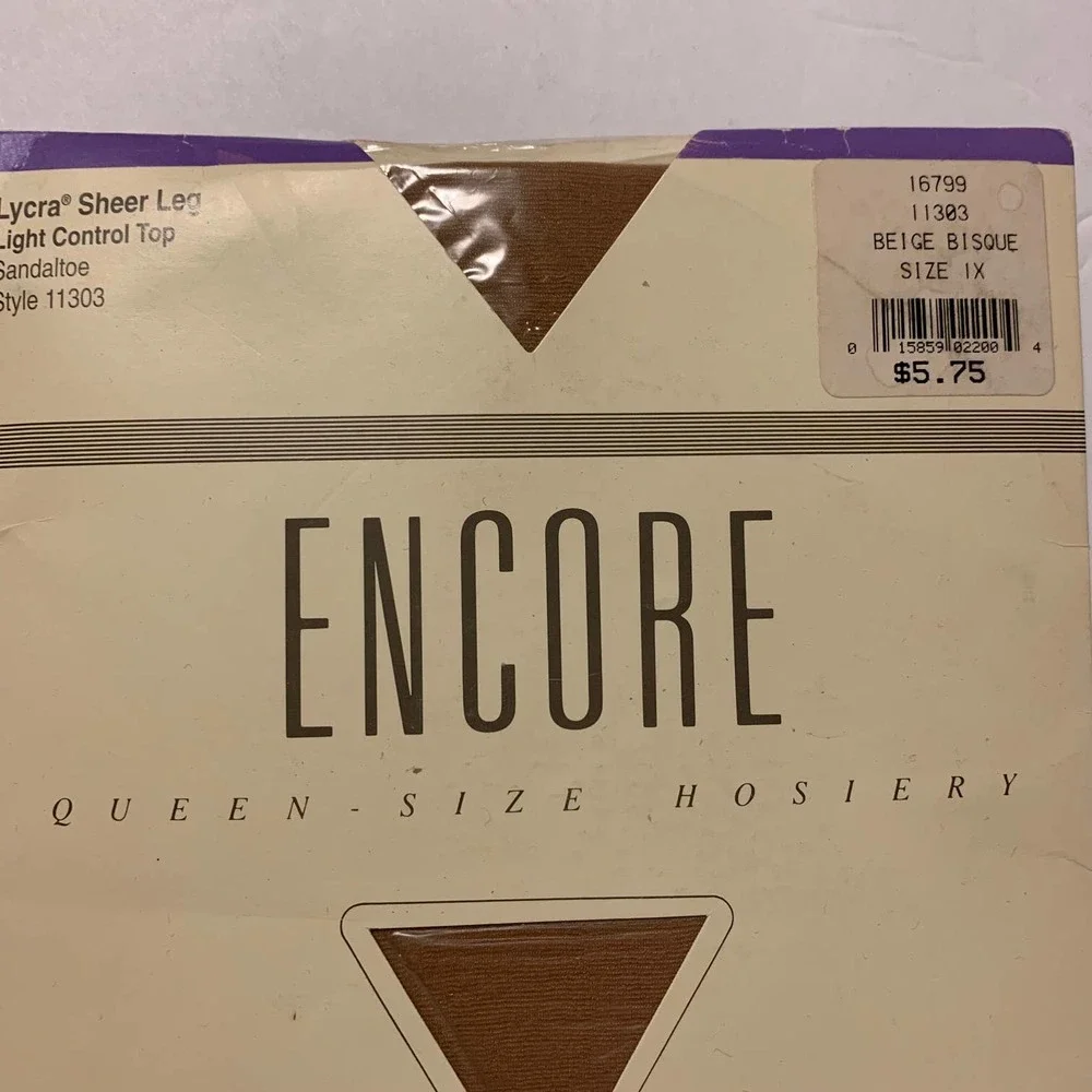 Vintage Nordstrom Encore Pantyhose Style #11303 Size‎ 1X NIB